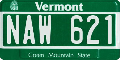 VT license plate NAW621