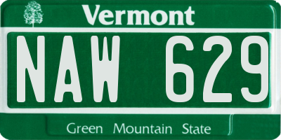 VT license plate NAW629