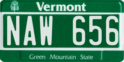 VT license plate NAW656