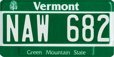 VT license plate NAW682