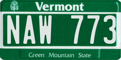 VT license plate NAW773
