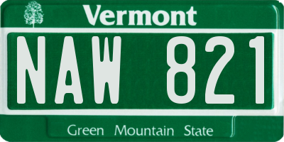 VT license plate NAW821