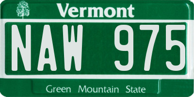 VT license plate NAW975
