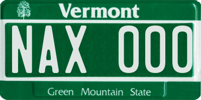 VT license plate NAX000