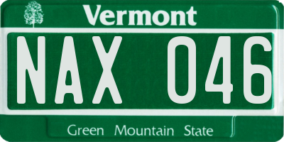 VT license plate NAX046