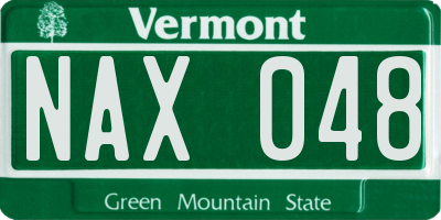 VT license plate NAX048
