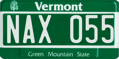 VT license plate NAX055
