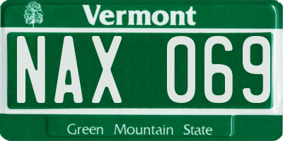 VT license plate NAX069
