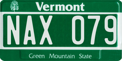 VT license plate NAX079
