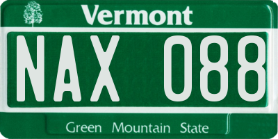 VT license plate NAX088