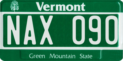 VT license plate NAX090