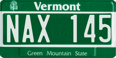 VT license plate NAX145