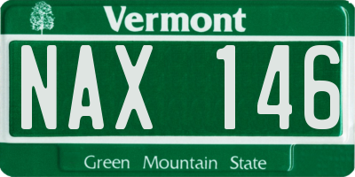 VT license plate NAX146