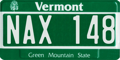 VT license plate NAX148