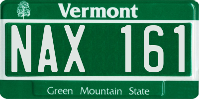 VT license plate NAX161