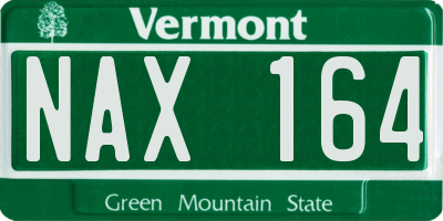 VT license plate NAX164