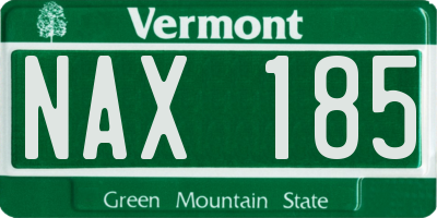 VT license plate NAX185