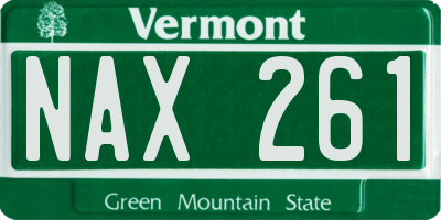VT license plate NAX261