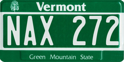 VT license plate NAX272