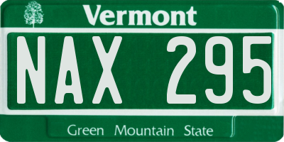 VT license plate NAX295