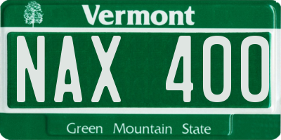 VT license plate NAX400
