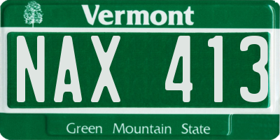 VT license plate NAX413