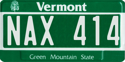 VT license plate NAX414