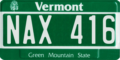VT license plate NAX416