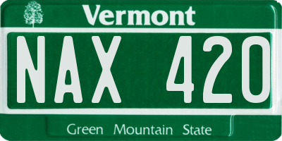 VT license plate NAX420