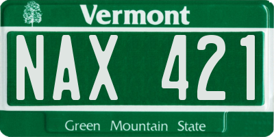 VT license plate NAX421