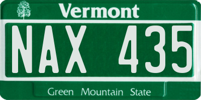 VT license plate NAX435
