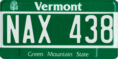 VT license plate NAX438