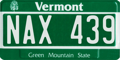 VT license plate NAX439