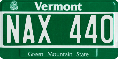 VT license plate NAX440