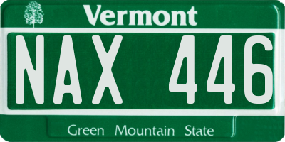VT license plate NAX446