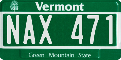 VT license plate NAX471
