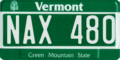VT license plate NAX480