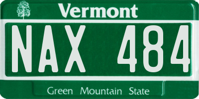 VT license plate NAX484