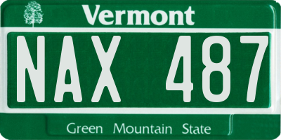 VT license plate NAX487