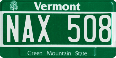 VT license plate NAX508