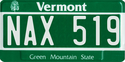 VT license plate NAX519