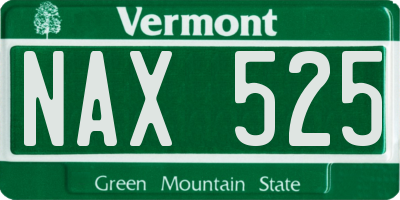 VT license plate NAX525
