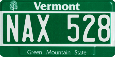 VT license plate NAX528