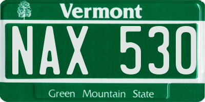 VT license plate NAX530