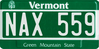 VT license plate NAX559