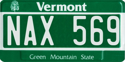 VT license plate NAX569