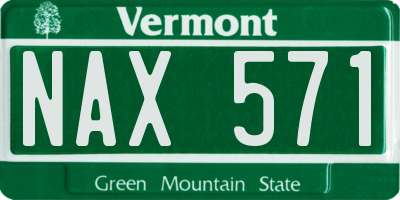 VT license plate NAX571