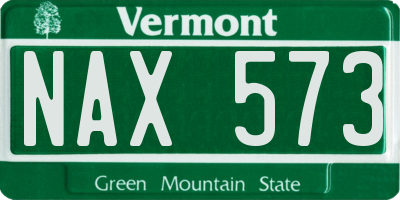 VT license plate NAX573