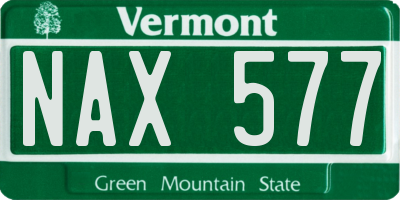 VT license plate NAX577