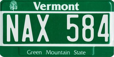 VT license plate NAX584